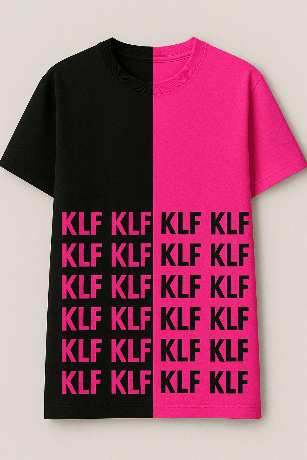 Tshirt KLF : T-shirt unisexe monKlarkifou.mode avec design original rose et noir